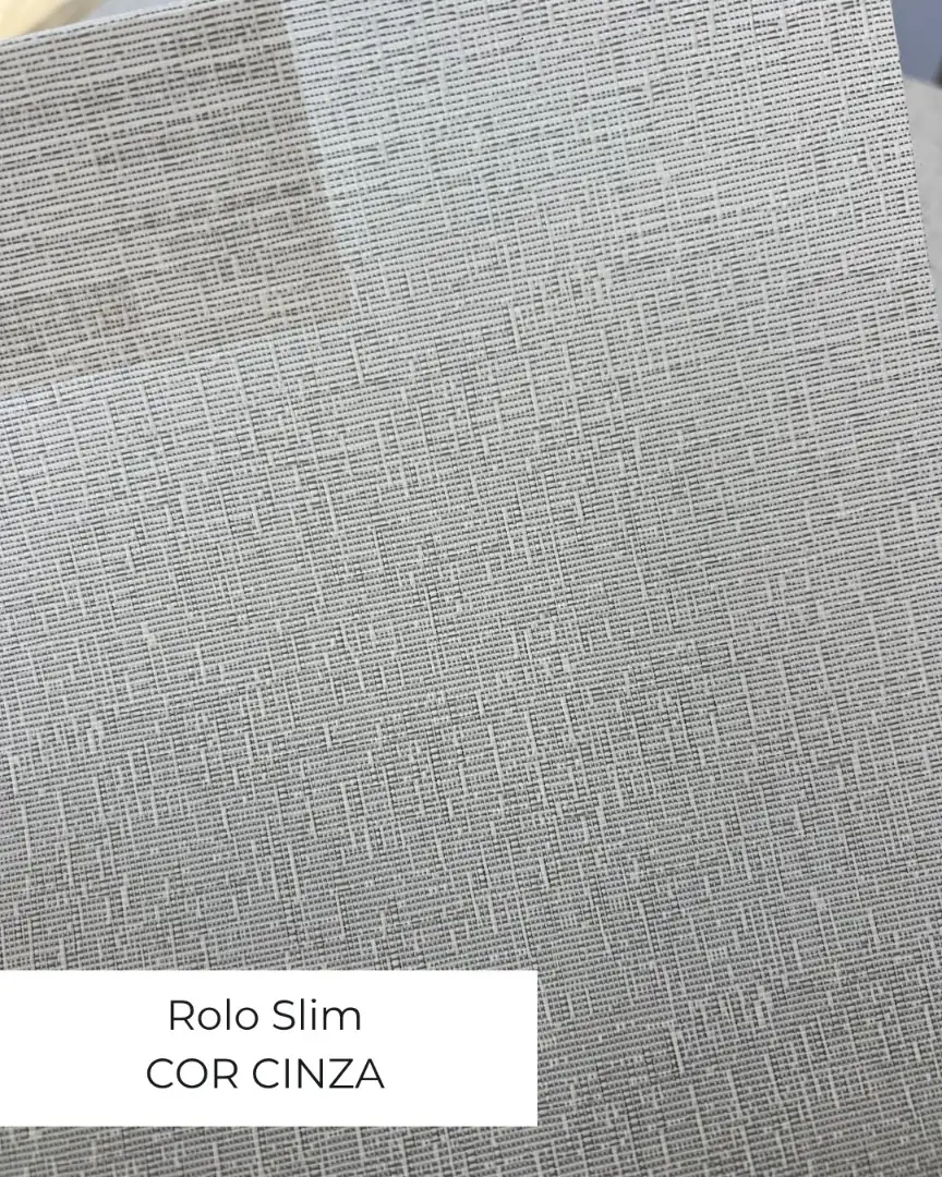 Persiana Rolo Translúcida Slim Cinza