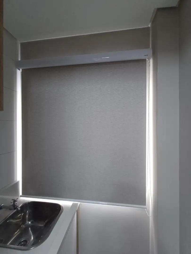 Persiana Rolo Blackout Texture Cinza