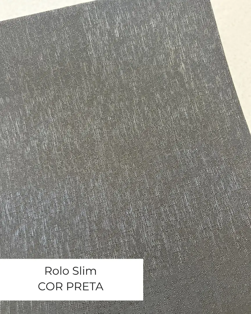 Persiana Rolo Translúcida Slim Preta