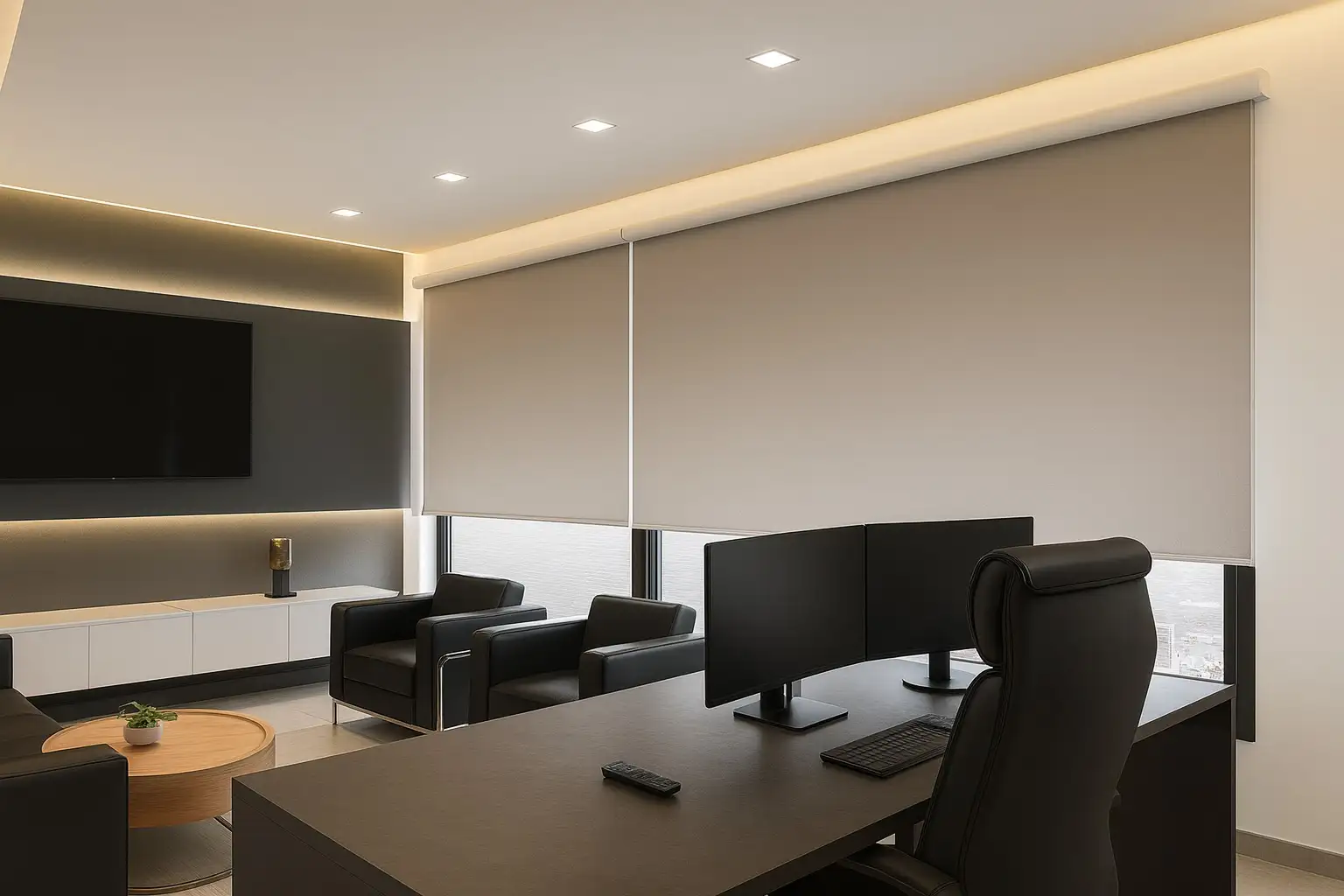 Persiana Rolo Blackout Slim Cinza